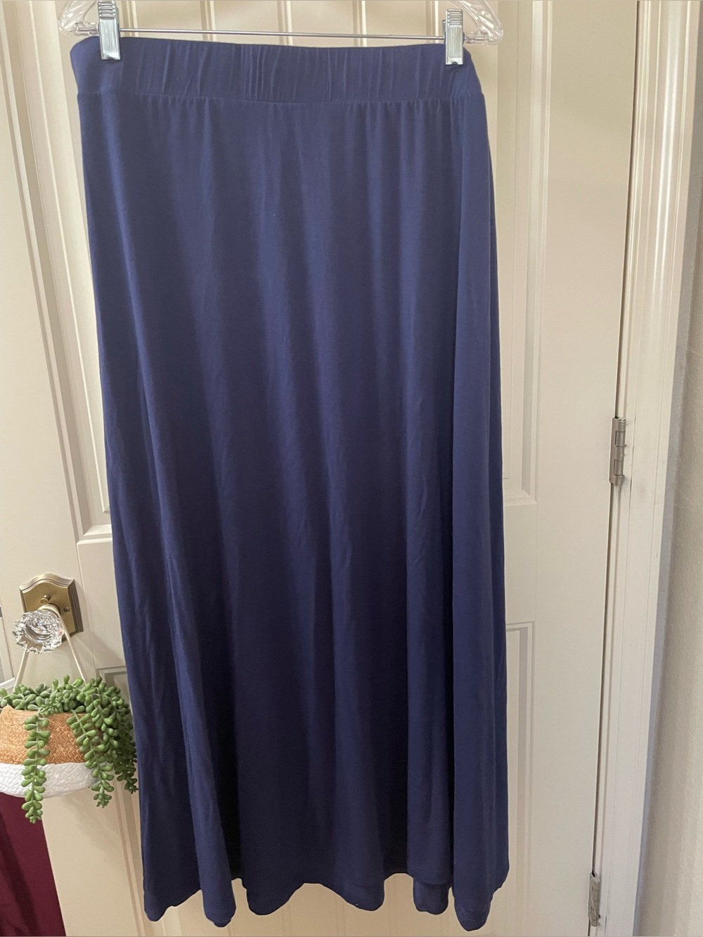 Jessica London Navy Maxi Skirt - Flowing Full Length